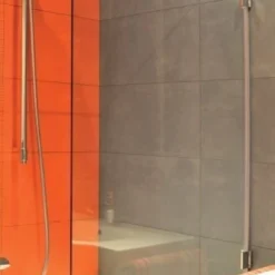 B&w-luxury Bagno Badwand 80x140cm. Chroom-helder Clean -Aanbiedingen Ontspan Bad Winkel 10667