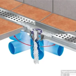 Berg Van Den Premium Line Douchegoot 100 Cm. Zij Uitlaat Gesloten Design Rvs -Aanbiedingen Ontspan Bad Winkel 12600