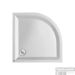 Douchebak Kwadrant Acryl Wit Kwartrond 90x90x4.5cm Radius 55