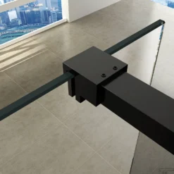BWS Inloopdouche Pro Line Middenband 90x200 8mm Nano Coating Mat Zwart Profiel En Stang -Aanbiedingen Ontspan Bad Winkel 20.3467 7