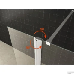 Wiesbaden Zijwand 30x200 Cm + Scharnierprofiel 10mm NANO Glas -Aanbiedingen Ontspan Bad Winkel 20.3842 4