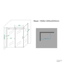 Douchecabine Wiesbaden Met Schuifdeur 120x100cm 8mm NANO Coating 12 Douchecabine Wiesbaden Met Schuifdeur 120x100cm 8mm NANO Coating -Aanbiedingen Ontspan Bad Winkel 20.3863 tech 1