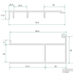 BWS Erie Verbredingsprofiel Voor Douchewand Aluminium 3x200 Cm -Aanbiedingen Ontspan Bad Winkel 20.3882 1 1