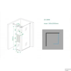 Zijwand Hoekprofiel Wiesbaden Met Middenband 35x200 10mm NANO -Aanbiedingen Ontspan Bad Winkel 20.3896 2tech