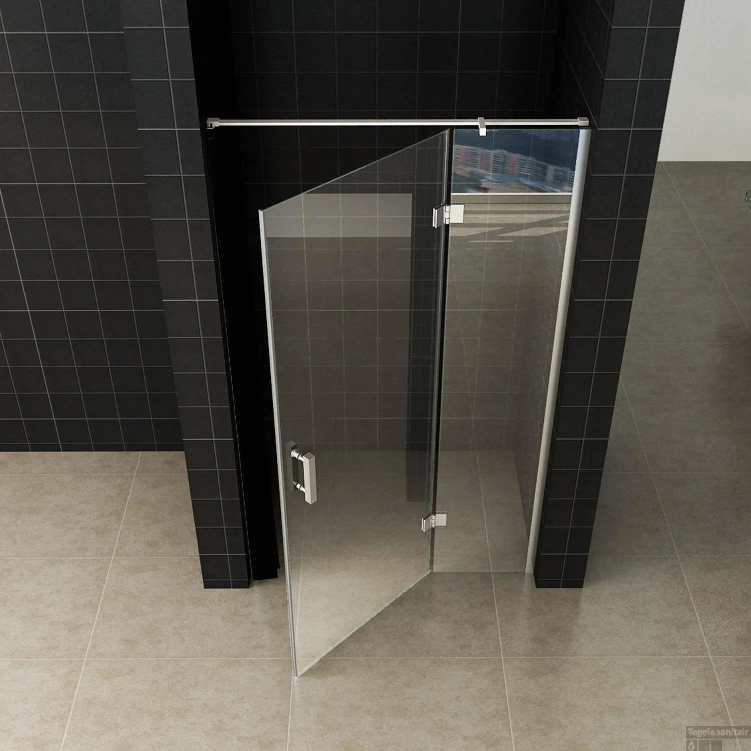 Nis Swingdeur Wiesbaden 120x200cm + Vast Paneel 8mm NANO Coating 5 Nis Swingdeur Wiesbaden 120x200cm + Vast Paneel 8mm NANO Coating - Afbeelding 3