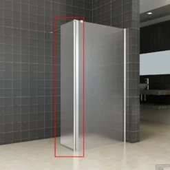 Zijwand Wiesbaden Voor Inloopdouche Met Rechts Scharnierend Profiel 35x200 Cm 10 Mm NANO Geheel Mat Glas
