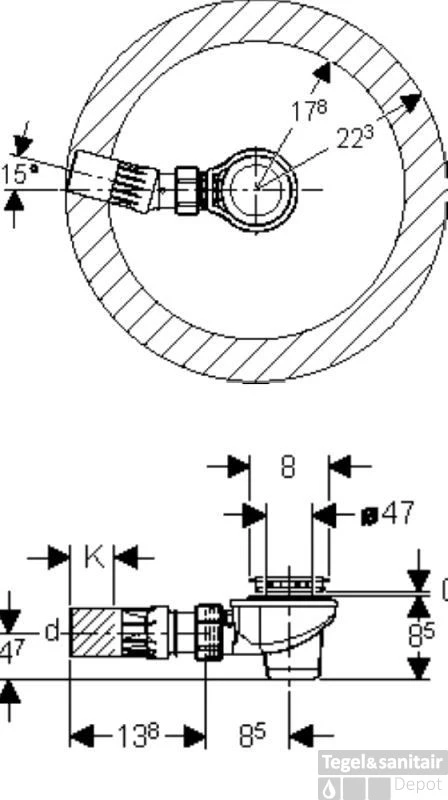 Geberit Uniflex Douchebaksifon Universeel 4 Geberit Uniflex Douchebaksifon Universeel - Afbeelding 2