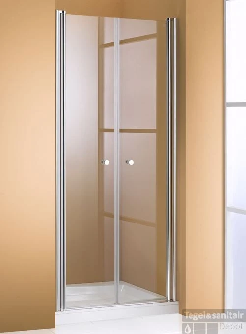 Huppe 501 Design Pendeldeur 90x190 Cm. In Nis Matzilver-helder Glas 3 Huppe 501 Design Pendeldeur 90x190 Cm. In Nis Matzilver-helder Glas