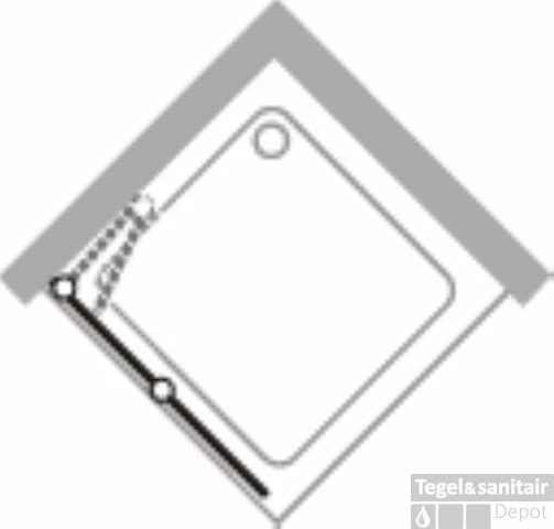 Huppe 501 Design Draai-vouwdeur 100x190 Cm. Links Matzilver-helder Glas 4 Huppe 501 Design Draai-vouwdeur 100x190 Cm. Links Matzilver-helder Glas - Afbeelding 2