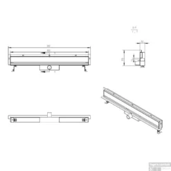 RVS Douchegoot Flens Met Kunststof Sifon Filter 80cm MUURINBOUW -Aanbiedingen Ontspan Bad Winkel 33.4196