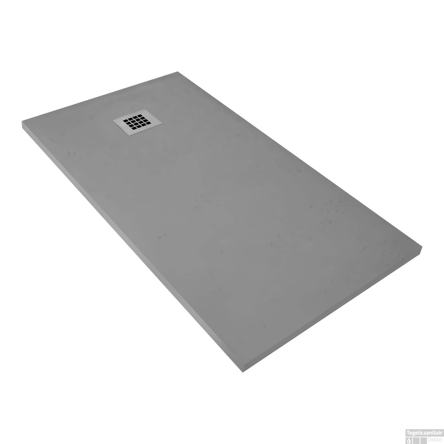 Douchebak BWS Elsa Composiet Anti-slip 120x80x3 Cm Mat Grijs