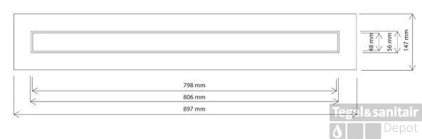 Mosa Terra Maestricht Douchegoot 90 X 15 Cm. Ws.50 Mm. Horizontaal Donker Grijsbruin 5 Mosa Terra Maestricht Douchegoot 90 X 15 Cm. Ws.50 Mm. Horizontaal Donker Grijsbruin - Afbeelding 3