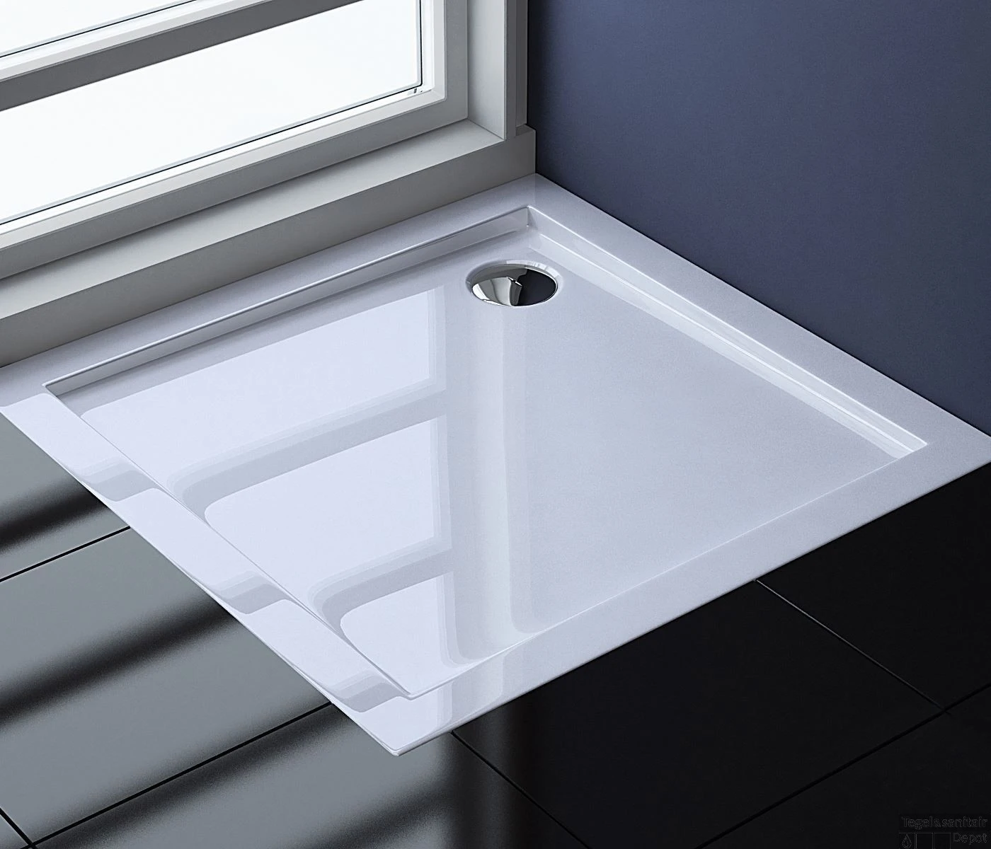 Douchebak Best Design Dona Laag Model 100x100x4cm 5 Douchebak Best Design Dona Laag Model 100x100x4cm - Afbeelding 3