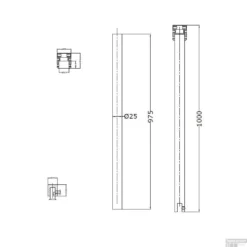Plafond Stabilisatiestang Best Design Black Plafond Zwart 100cm Inkortbaar -Aanbiedingen Ontspan Bad Winkel 4004270.tek