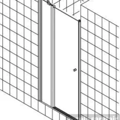 Kermi Ibiza Draaideur 100x185 Segment/scharnier Links Matzilver-clean Glas -Aanbiedingen Ontspan Bad Winkel 40043
