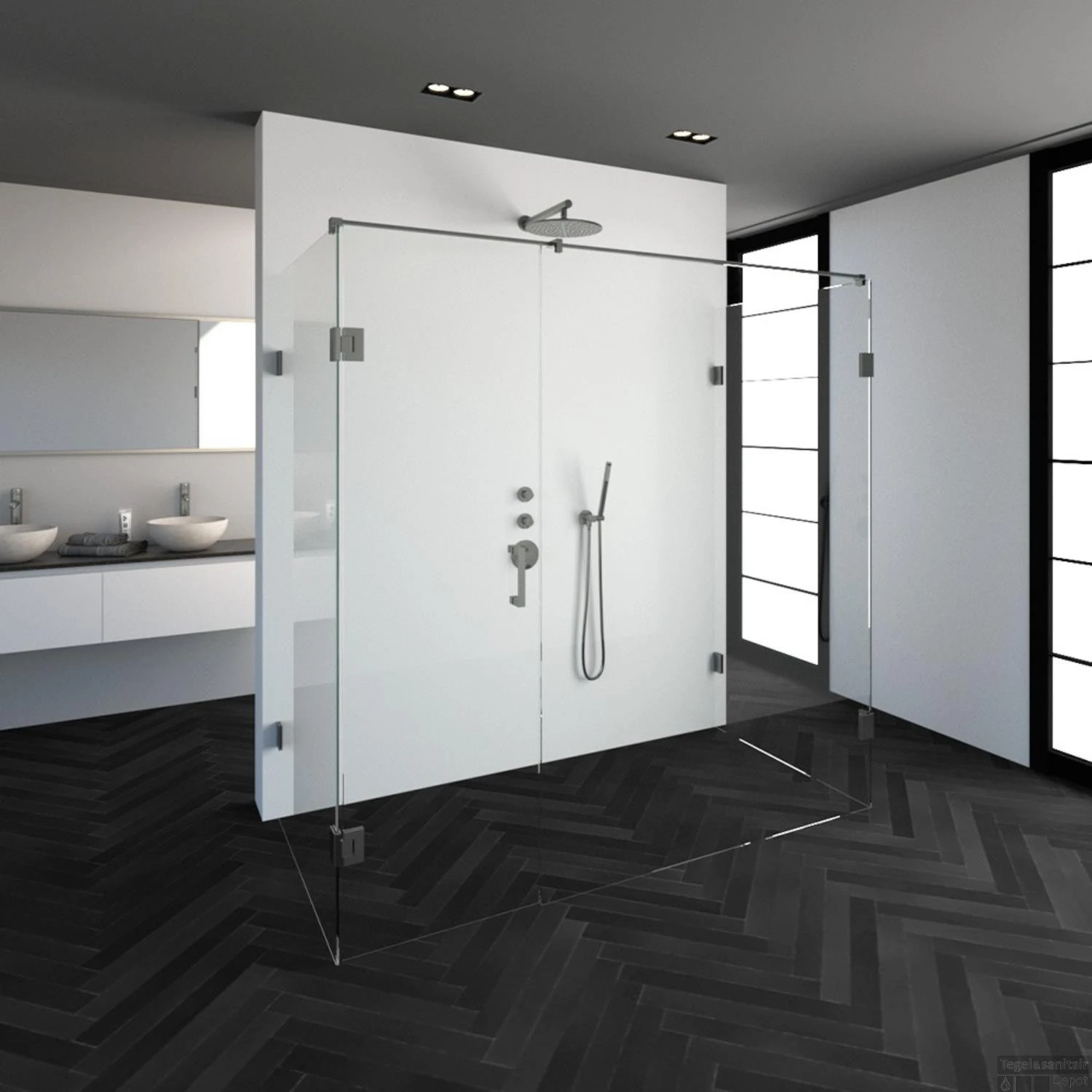 Douchecabine Compleet Just Creating Profielloos XL 100x200 Cm RVS 4 Douchecabine Compleet Just Creating Profielloos XL 100x200 Cm RVS - Afbeelding 2