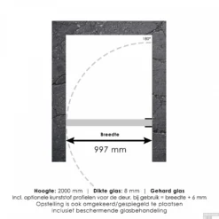 Nisdeur Compleet Just Creating Profielloos 100x200 Cm Koper -Aanbiedingen Ontspan Bad Winkel 4jc13 100 tt