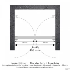 Pendeldeuren Compleet Just Creating Profielloos 90x200 Cm Koper -Aanbiedingen Ontspan Bad Winkel 4jc16 90 tt