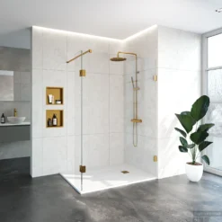 Inloopdouche Compleet Just Creating Profielloos 140/30 Cm Draaibaar Goud -Aanbiedingen Ontspan Bad Winkel 4jc3 140 30u 1