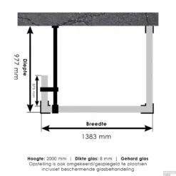 Inloopdouche Compleet Just Creating Profielloos 100x140/40 Cm Reversed Mat Zwart -Aanbiedingen Ontspan Bad Winkel 4jc5 100x140 40 t