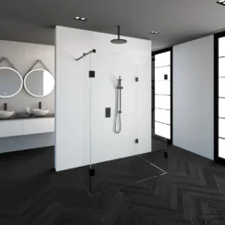 Inloopdouche Compleet Just Creating Profielloos 100x140/40 Cm Reversed Mat Zwart -Aanbiedingen Ontspan Bad Winkel 4jc5 100x140 40a 1