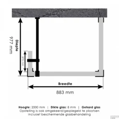 Inloopdouche Compleet Just Creating Profielloos 100x90/40 Cm Reversed Mat Zwart -Aanbiedingen Ontspan Bad Winkel 4jc5 100x90 40 t