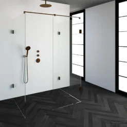 Inloopdouche Compleet XL Just Creating Profielloos 100x140 Cm Koper