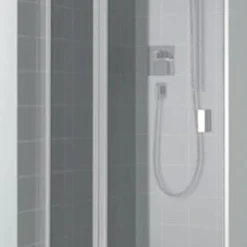 Kermi Raya Draaideur 90x200 Vast Segment Links Op Douchevloer Zilver Glans-helder Clean