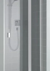 Kermi Raya Draaideur 100x200 Vast Segment Rechts Op Douchevlo Matzilver-clean Glas