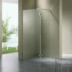 B&w-luxury Campione Walk-in Douche 120+35x200 Cm. Met Vleugel Compleet Chroom-helder Clean