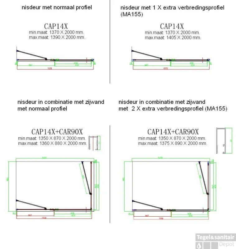 B&w-luxury Tapeto Draaideur 139 X 200 Cm. Met Vast Segment Chroom-helder Clean 5 B&w-luxury Tapeto Draaideur 139 X 200 Cm. Met Vast Segment Chroom-helder Clean - Afbeelding 3