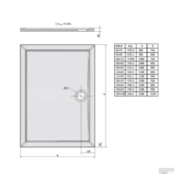 Douchebak Gegoten Marmer Sapho Karia 110x90x4 Cm Rechthoek Wit -Aanbiedingen Ontspan Bad Winkel 59111 douchebak marmer sapho karia 110x90x4 cm rechthoek wit 3