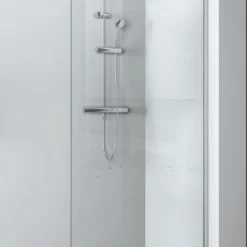 B&w-luxury Quattro Base Walk-in Douche 100x200 Cm. Chroom-helder Clean