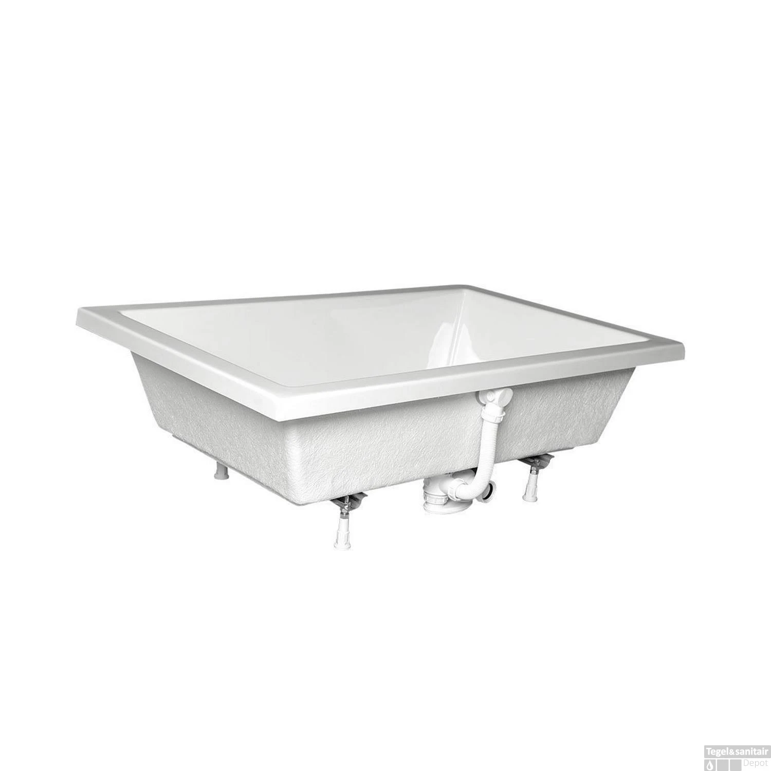 Extra Diepe Douchebak Sapho Deep 140x75x26 Cm Rechthoekig Acryl Wit - Afbeelding 3