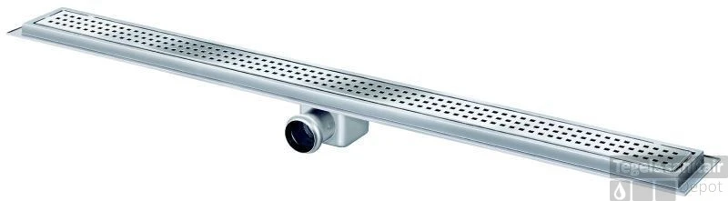 Berg Van Den Douchegoot 100 Cm. Met Flens Zij-uitlaat 50 Mm. Rvs 3 Berg Van Den Douchegoot 100 Cm. Met Flens Zij-uitlaat 50 Mm. Rvs