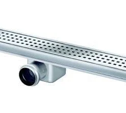 Berg Van Den Douchegoot 140 Cm. M/ Flens Zij Uitlaat 50 Mm. Rvs