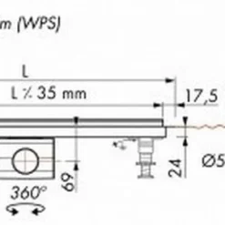 Easydrain Xs Nano Douchegoot 80 Cm. Waterslot 50 Rvs Geborsteld -Aanbiedingen Ontspan Bad Winkel 77863 1