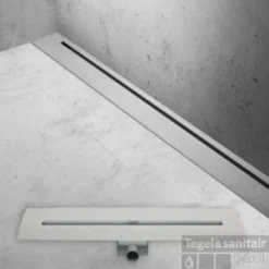 Easydrain Xs Nano Wall Douchegoot 100 Cm. Waterslot 50 Rvs Geborsteld