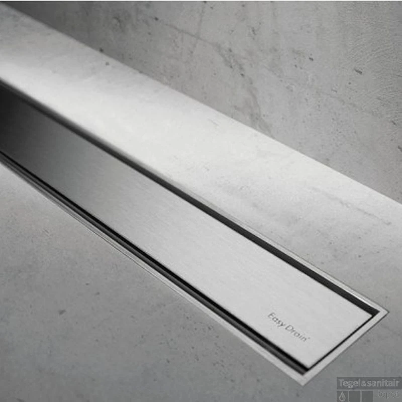 Easydrain Compact Taf Modulo Design Douchegoot 80 Cm.met Rooster Zero+-waterslot 30mm. Rvs Geborsteld 3 Easydrain Compact Taf Modulo Design Douchegoot 80 Cm.met Rooster Zero+-waterslot 30mm. Rvs Geborsteld