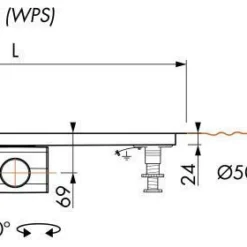 Easydrain Xs Taf Douchegoot 60 Cm. Met Rooster Z1 Waterslot 50mm. Rvs Geborsteld -Aanbiedingen Ontspan Bad Winkel 81518 1