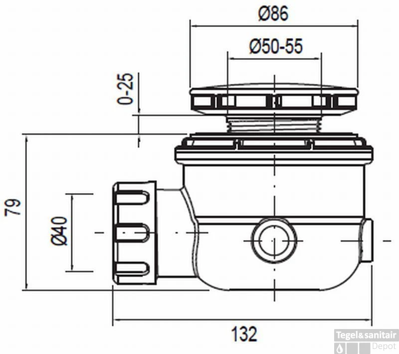 Wisa Douchebaksifon 52 Mm. 4 Wisa Douchebaksifon 52 Mm. - Afbeelding 2