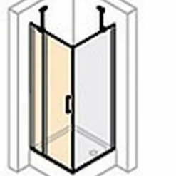 Huppe Classics 2 Draaideur 90 X 200 Cm. Met Segment Matzilver-antiplaque Glas