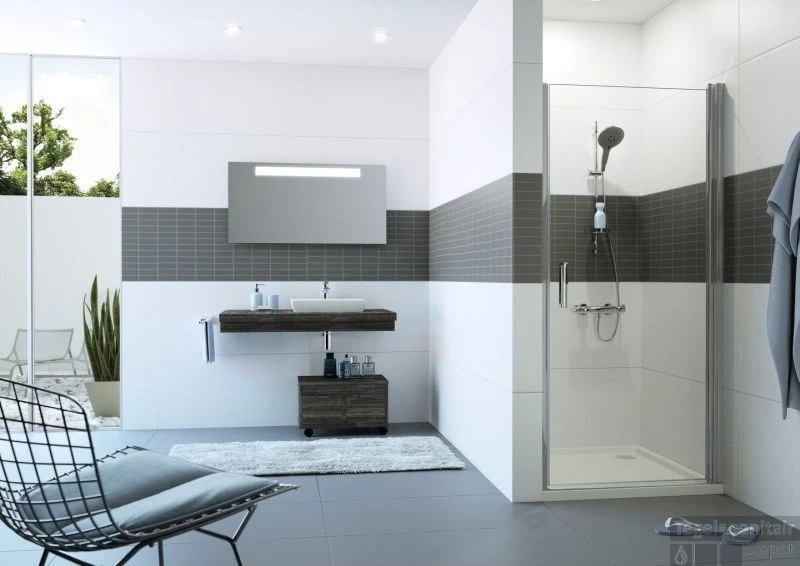 Huppe Classics 2 Nis Draaideur 80 X 190 Cm. Matzilver-antiplaque Glas 4 Huppe Classics 2 Nis Draaideur 80 X 190 Cm. Matzilver-antiplaque Glas - Afbeelding 2