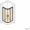 Huppe Classics 2 Easy Entry Kwartrond Met Schuifdeur 90/90x200 Cm. R500 Zilver Glans-helder Glas -Aanbiedingen Ontspan Bad Winkel 88567