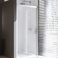 Huppe Design Pure Schuifdeur Links 140x200 Cm. Met Vast Paneel Chroom Look-helder Glas -Aanbiedingen Ontspan Bad Winkel 88572 2