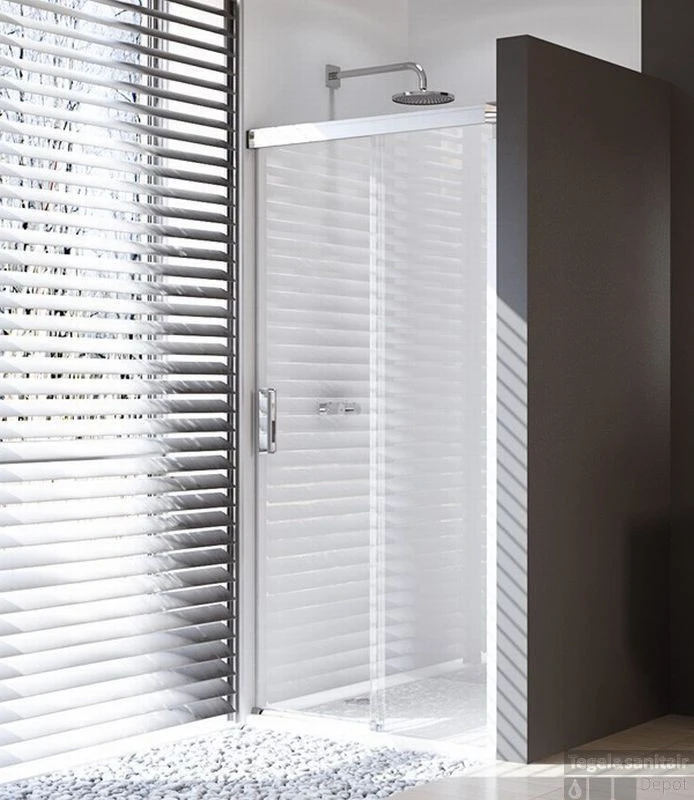 Huppe Design Pure Schuifdeur Rechts 160x200 Cm. Met Vast Paneel Chr.look/zilvermat-antipl 4 Huppe Design Pure Schuifdeur Rechts 160x200 Cm. Met Vast Paneel Chr.look/zilvermat-antipl - Afbeelding 2