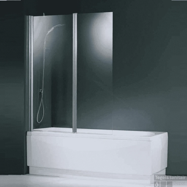 Badklapwand Novellini Aurora 2 Delig 120x150cm 6mm NANO Coating