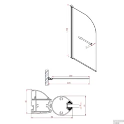 Badwand Boss & Wessing Bibi Afgerond 80x140cm Scharnierend Omkeerbaar 6mm -Aanbiedingen Ontspan Bad Winkel badwand boss wessing bibi afgerond 80x140cm scharnierend omkeerbaar 6mm tech