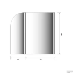 Badwand Royal 6 Mm Glas 70/40x140 Cm Chroom -Aanbiedingen Ontspan Bad Winkel badwand royal 6 mm glas 70 40x140 cm chroom tech