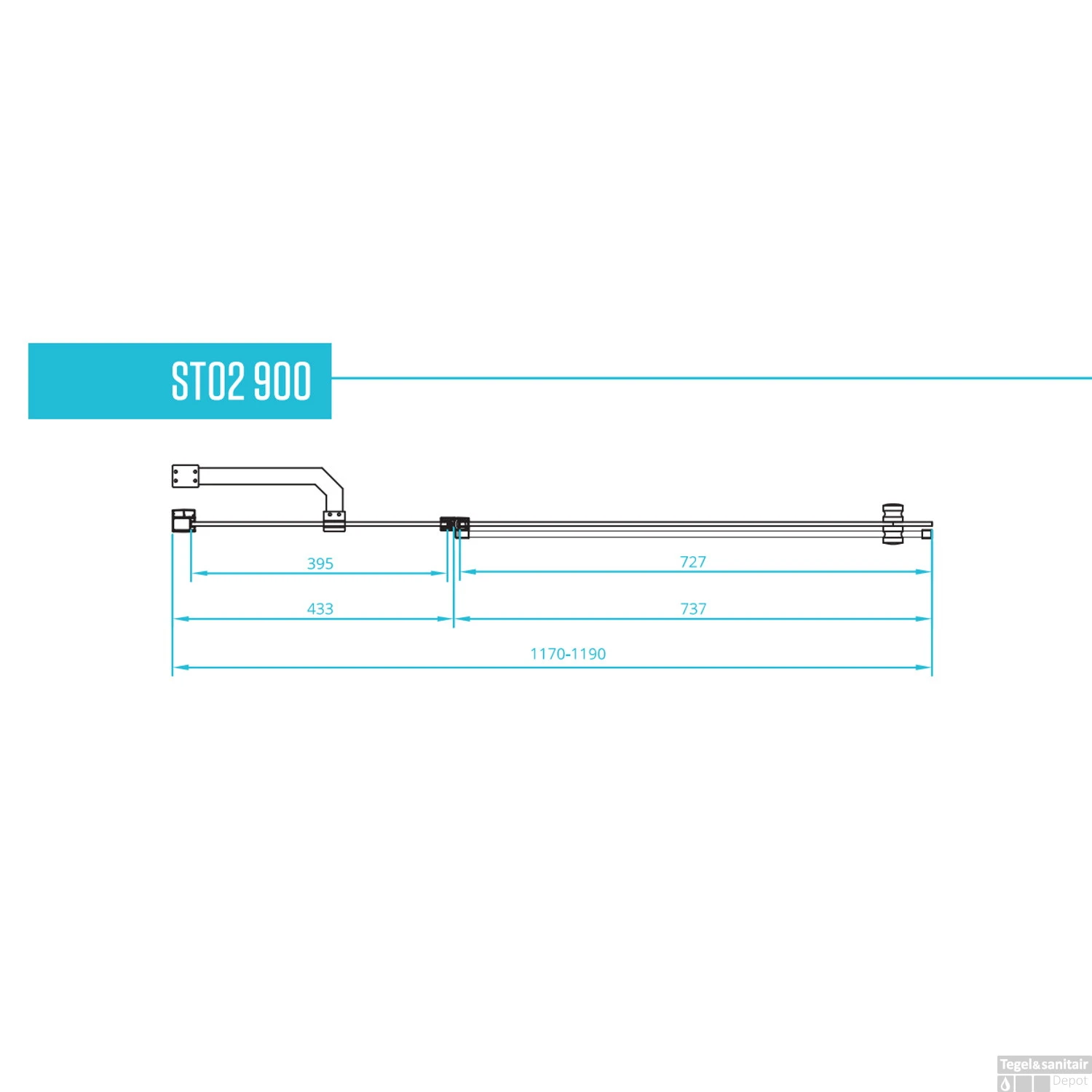 Badwand Van Rijn ST02 Klapwand + Vaste Wand 120x150 Cm Helder Glas 6 Mm Chroom - Afbeelding 6
